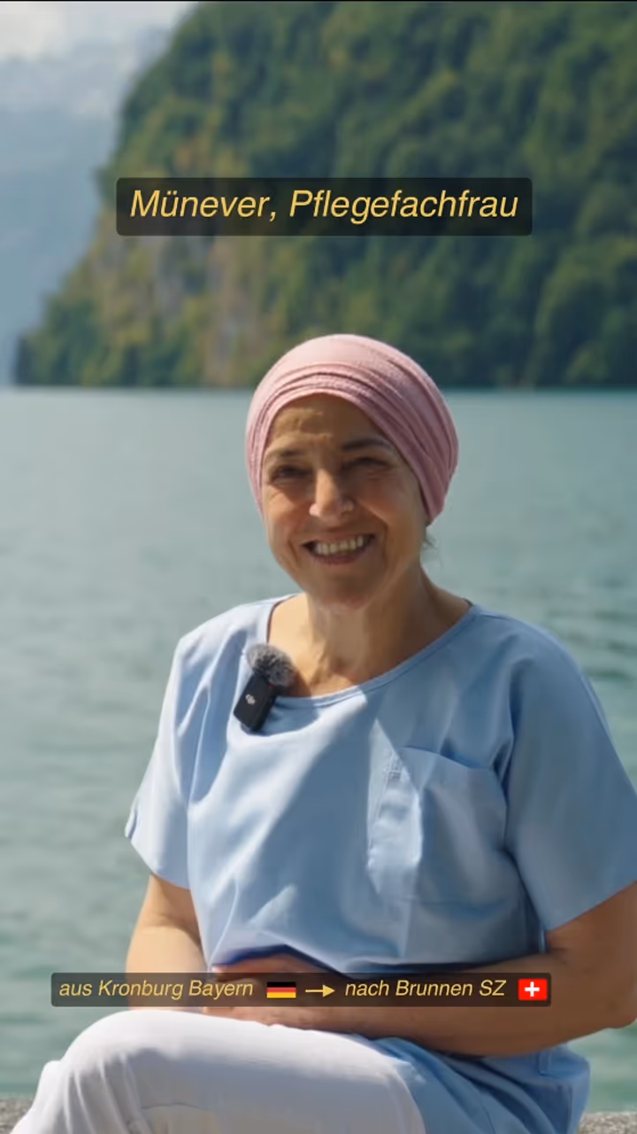 Münever erzählt in einem Video von ihrem Wechsel in die Schweiz.
