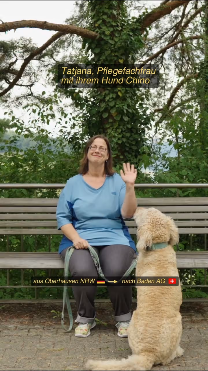 Tatjana erzählt in einem Video von ihrem Wechsel in die Schweiz.